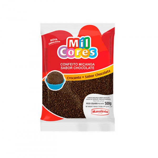 Confeito Miçanga De Brigadeiro 500Gr - Mavalerio