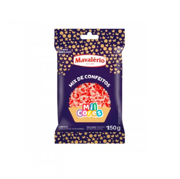 Mix De Confeitos Rosa 150Gr - Mavalerio