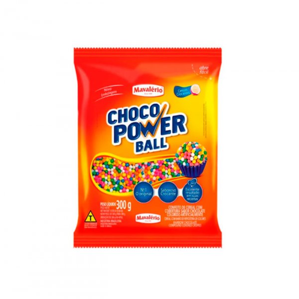 Choco Power Ball Micro Colorido - 300G - Mavalério