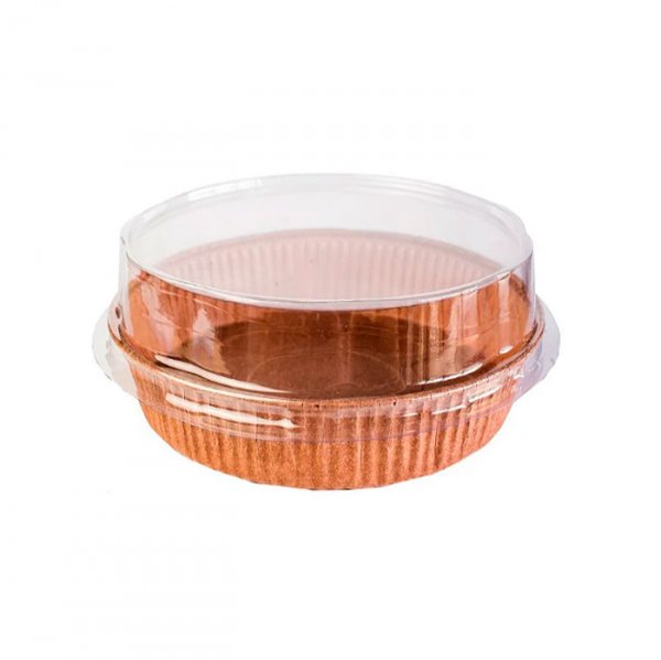 Forma Mini Torta Forneável 10 Uni. 90X20Mm C/Tampa - Ecopack