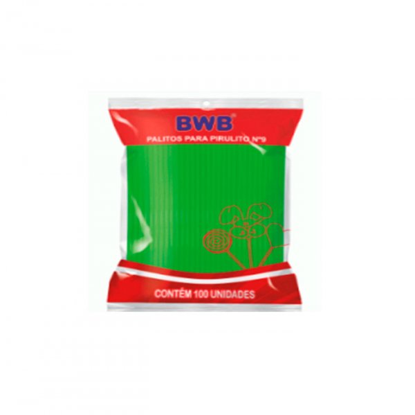 Palito Verde Para Pirulito Solido Neon (100Un) - Pequeno - Bwb Formas