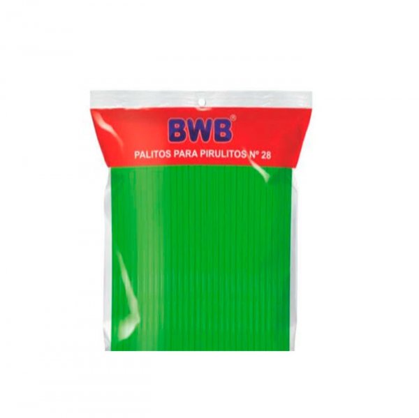 Palito Verde Para Pirulito Solido Neon (50Un) - Grande - Bwb Formas