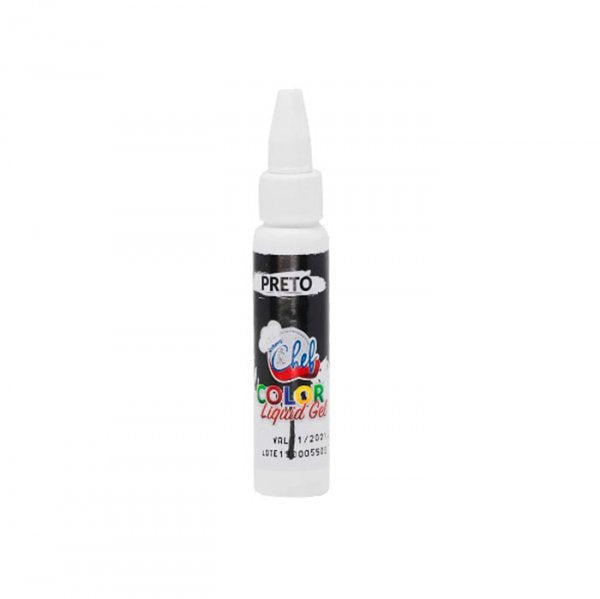 Corante Liquid Gel 25G Preto - Iceberg Chef