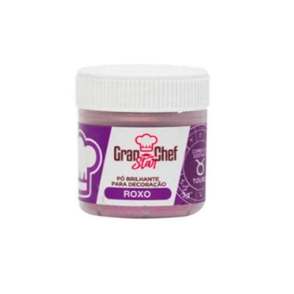 Pó Brilhante Para Decoração Roxo Touro 3g - Gran Chef