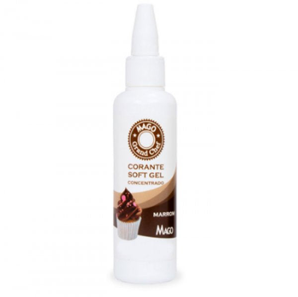 Corante Soft Gel - Marrom - 60G - Mago