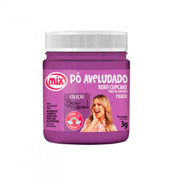 Corante Em Pó Beca Fosco Aveludado Roxo Cupcake 3g - Mix