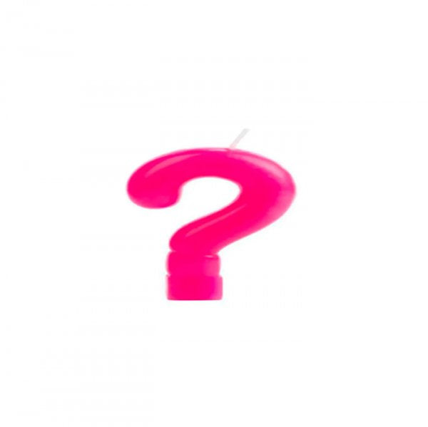 Vela Grande Interrogação Rosa - Silver Festas