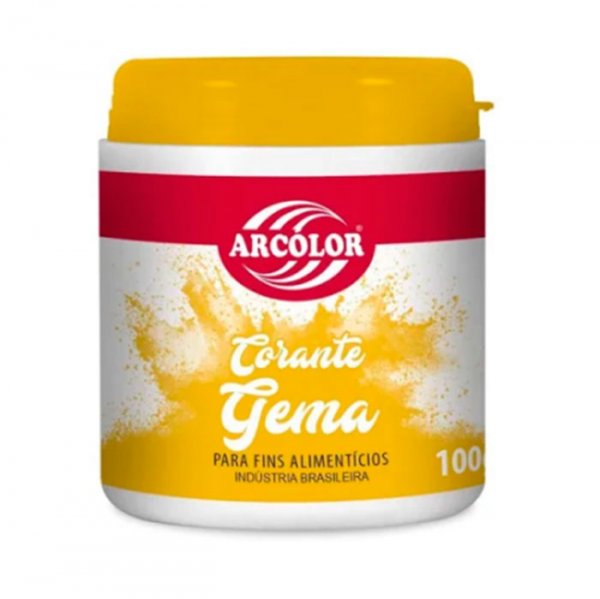 Corante Em Pó Amarelo Gema 100G - Arcolor