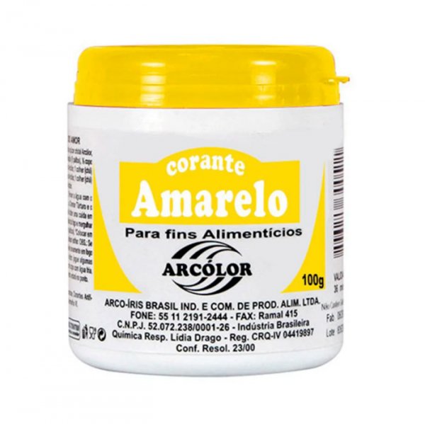 Corante Em Pó Amarelo 100G - Arcolor