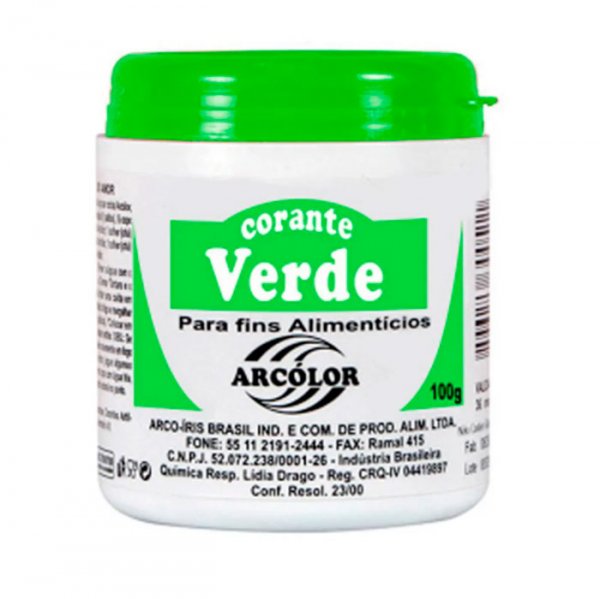 Corante Em Pó Verde 100G - Arcolor
