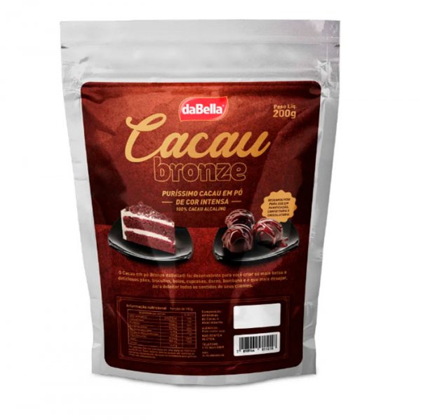 Cacau Bronze em Pó 100% Alcalino 200g - Dabella