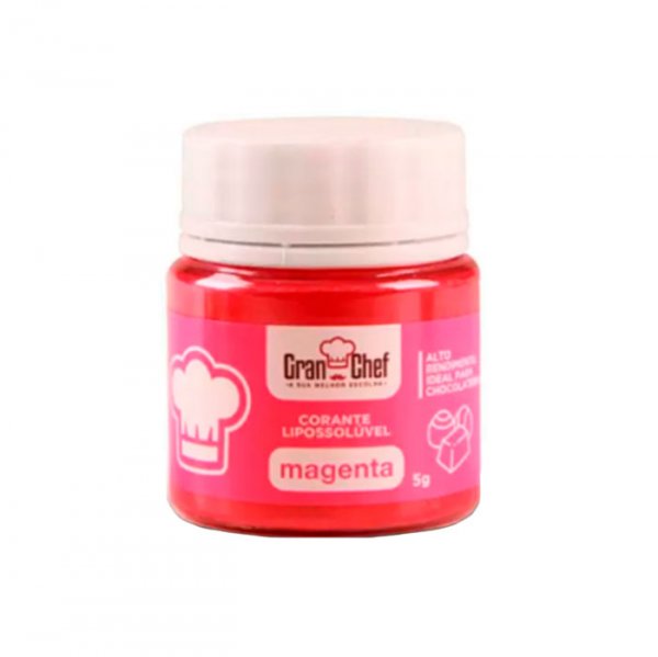 Corante Hidrossolúvel - Magenta - 5g - Gran Chef