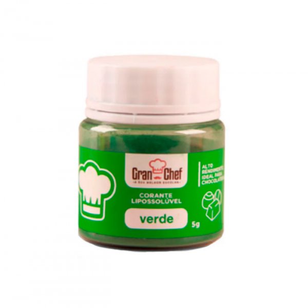 Corante Lipossolúvel Para Chocolate Verde 5g - Gran Chef