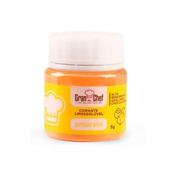 Corante Lipossolúvel - Amarelo - 5g - Gran Chef