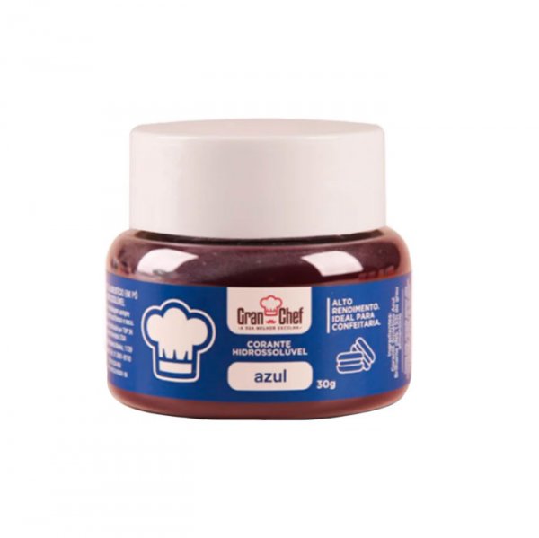 Corante Hidrossolúvel - Azul - 30g - Gran Chef
