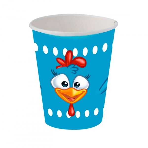 Copo De Papel 200Ml Galinha Pintadinha (C/8Un) - Festcolor