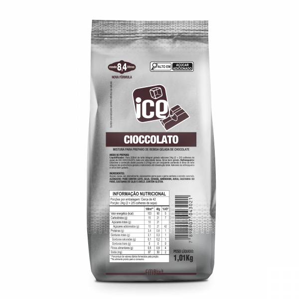 Ice Base Bebida Gelada Chocolate Cioccolato 1,01Kg - FMB