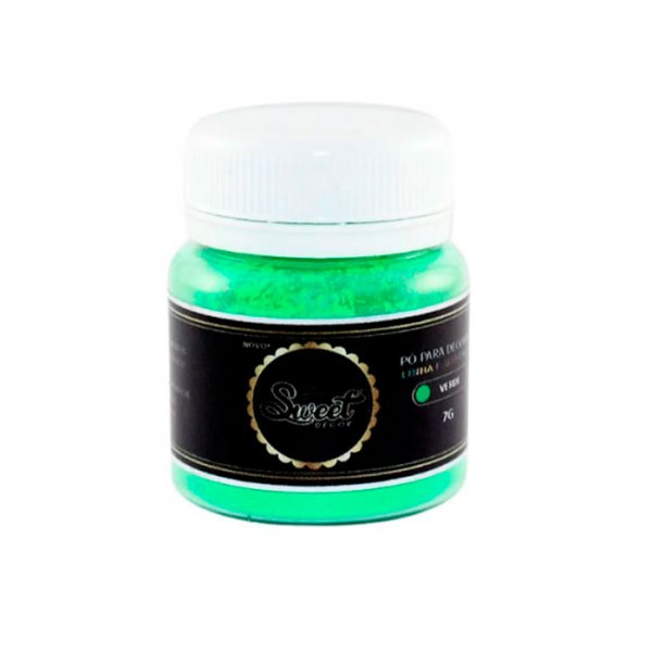 Pó Para Decoração Verde Fluorescente 7G - Sweet Decor