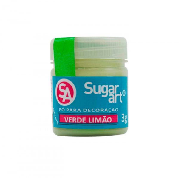 Pó Para Decoração Sugar 3G Verde Limão - Sugar Art