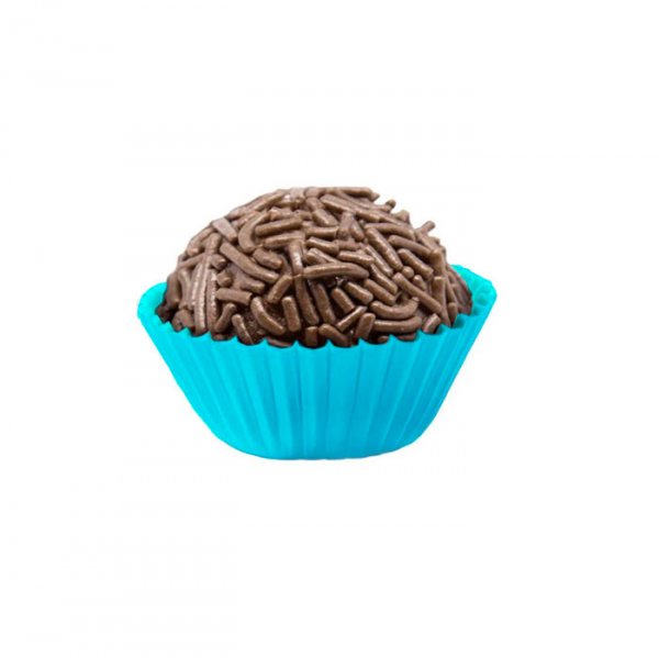 Forminha De Papel Azul Turquesa N.04 Lisa (100Un) - Mago