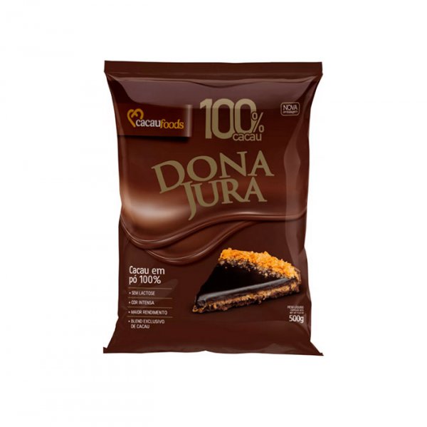 Cacau em Pó Alcalino 100% Cacau - 500g - Dona Jura
