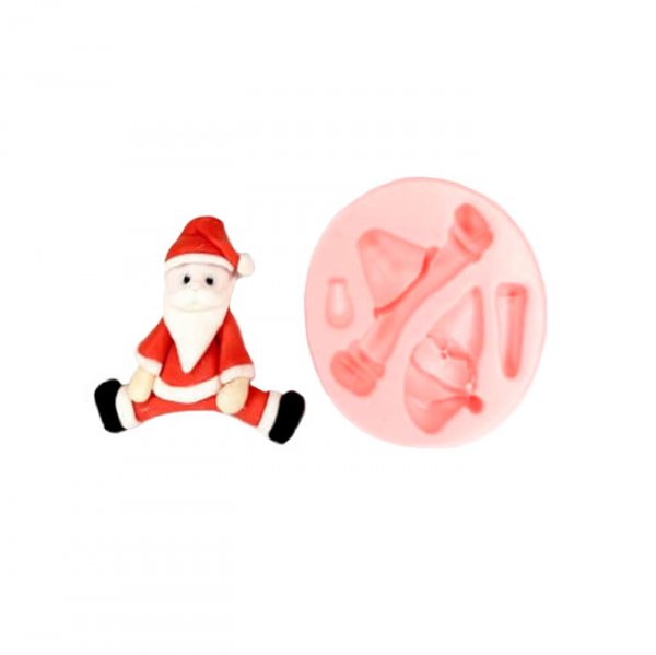 Molde em Silicone Papai Noel Grande - Cia Do Molde