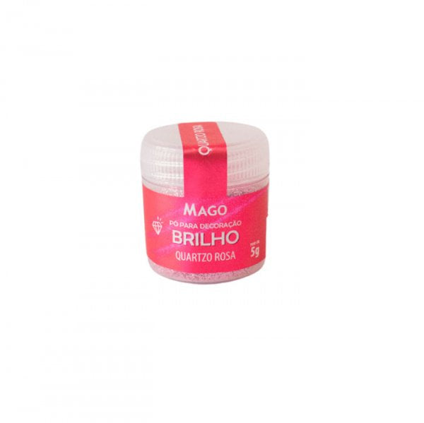 Po Para Decoracao Quartzo Rosa Brilho 5g - Mago