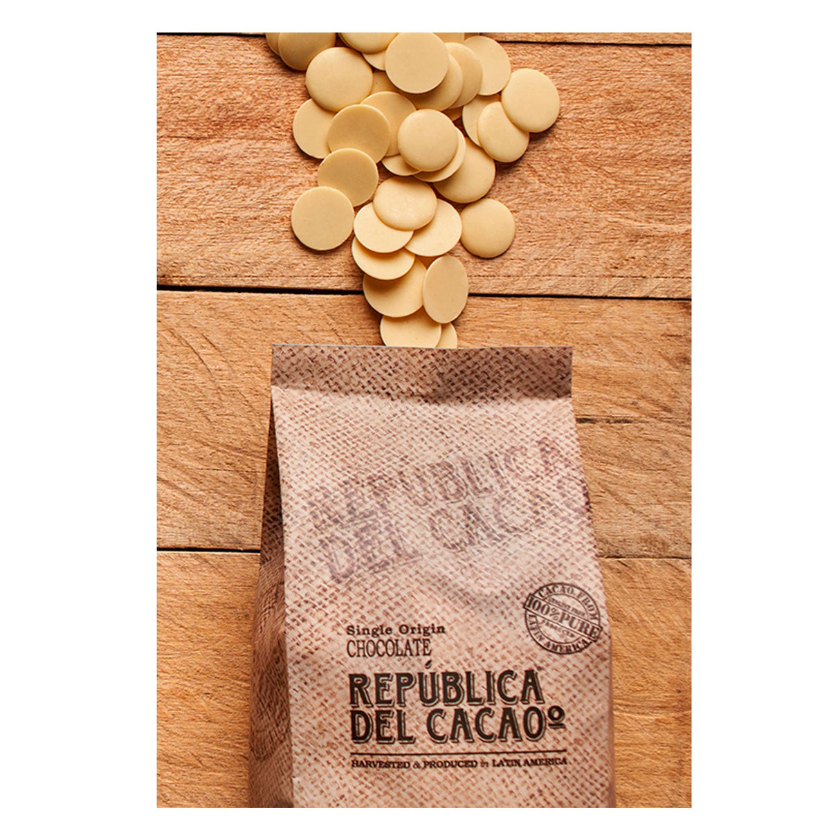 Chocolate Branco com Milho Torrado - 2,5Kg - Republica Del Cacao