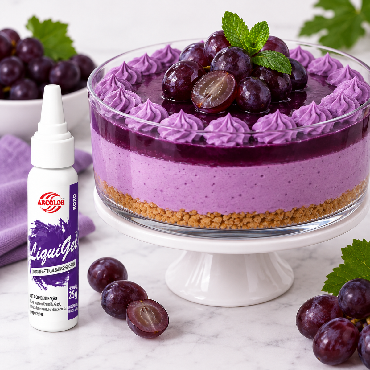 Corante Liquigel Roxo - 25g - Arcolor
