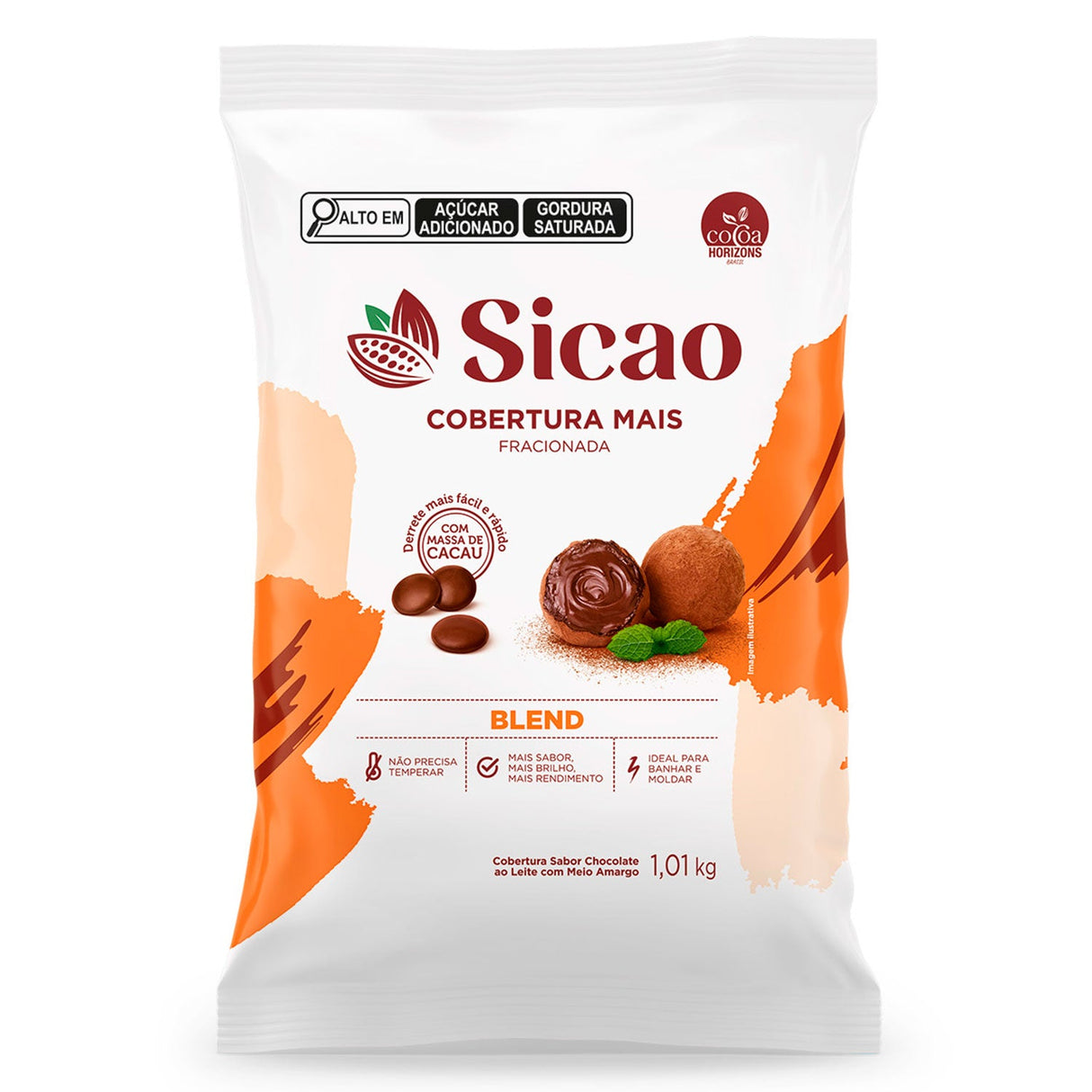 Cobertura Fracionada Blend Mais - Gotas 1,01Kg - Sicao