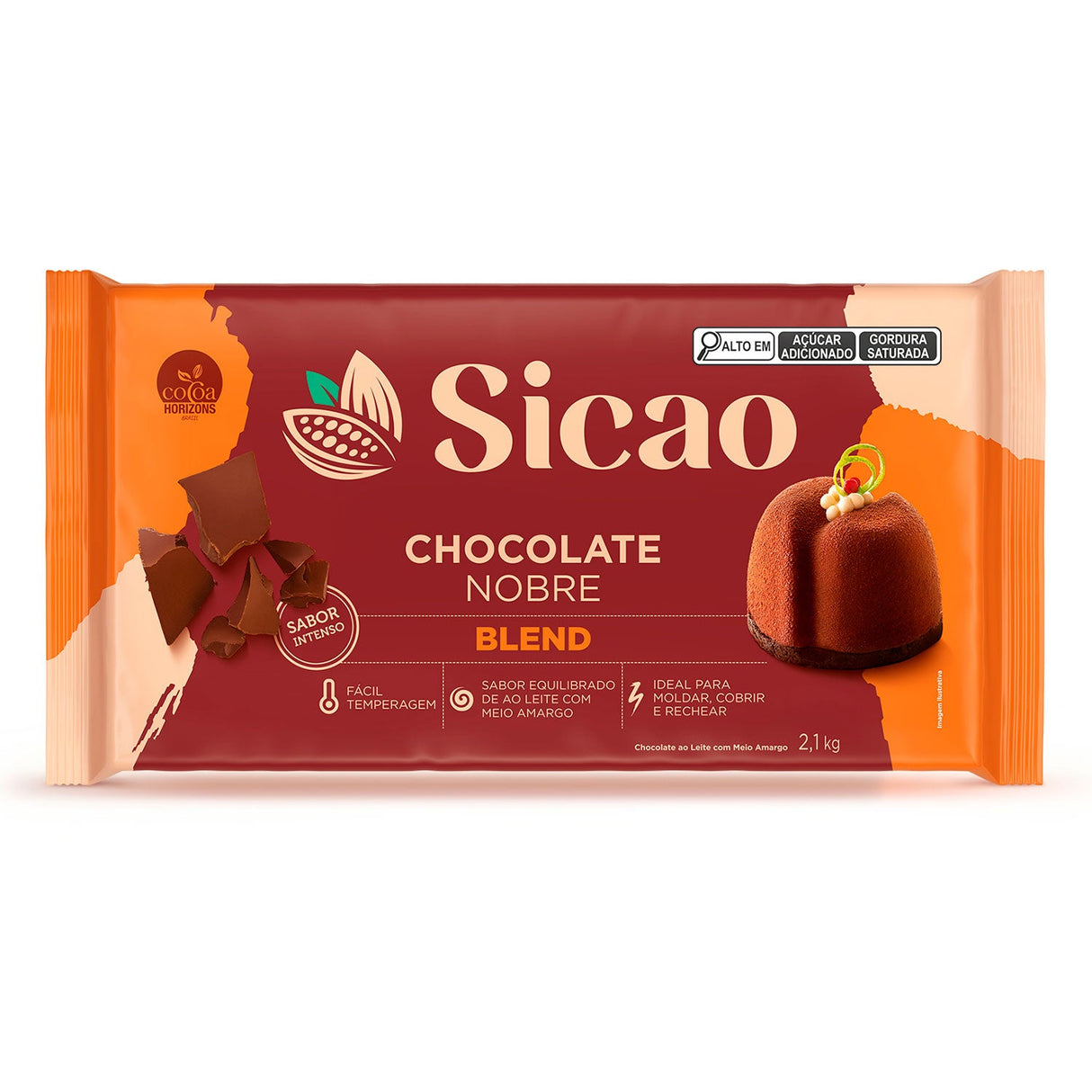 Chocolate Nobre Blend - Barra 2,1Kg - Sicao