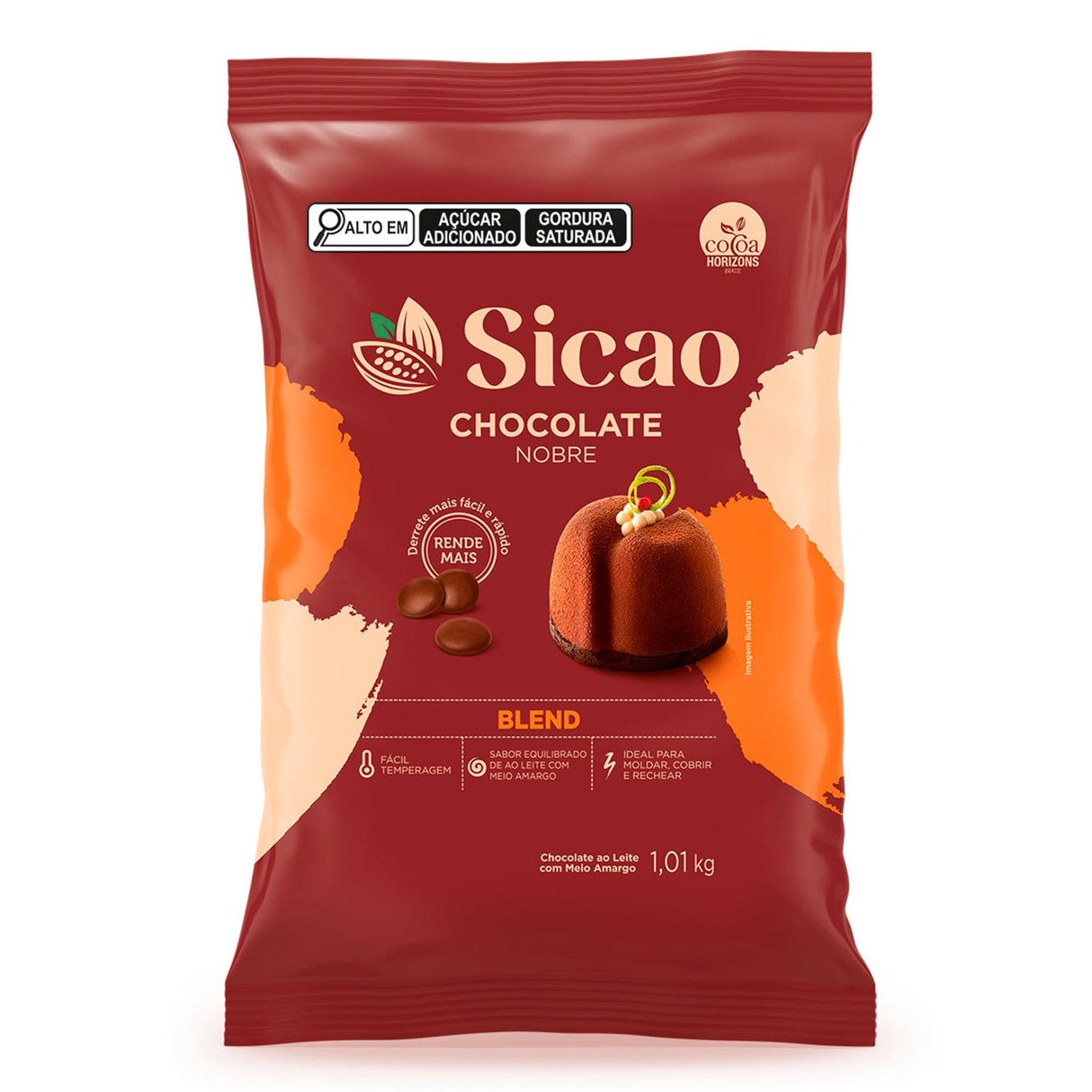 Chocolate Nobre Blend - Gotas 1,01Kg - Sicao