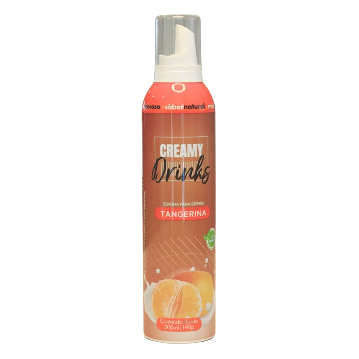 Espuma para Drinks Sabor Tangerina - 200ml / 190g - Creamy Drinks