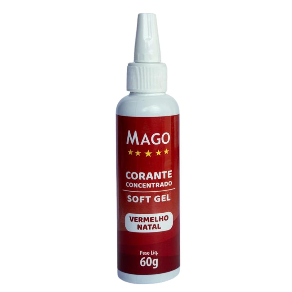 Corante Soft Gel Vermelho Natal - 60g - Mago