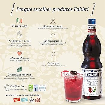 Xarope Romã - 1L - Fabbri