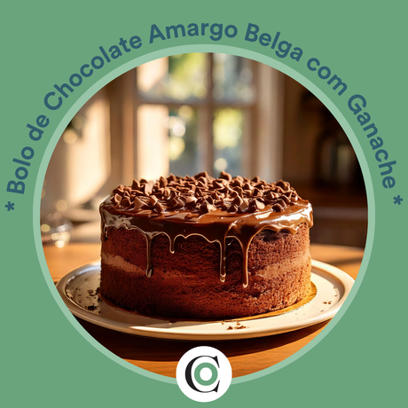 Bolo de Chocolate Amargo com Ganache