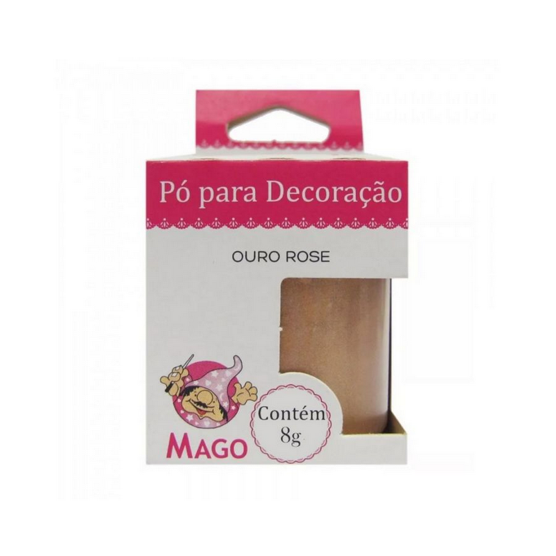 Pó para Decoração Ouro Rose 8g - Mago
