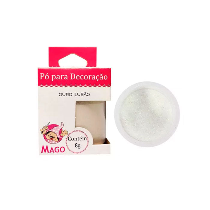 Pó Para Decoração Ouro Ilusão Brilhante 8G - Mago