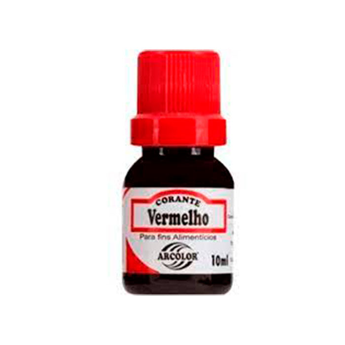 Corante Líquido Vermelho 10ml  - Arcolor