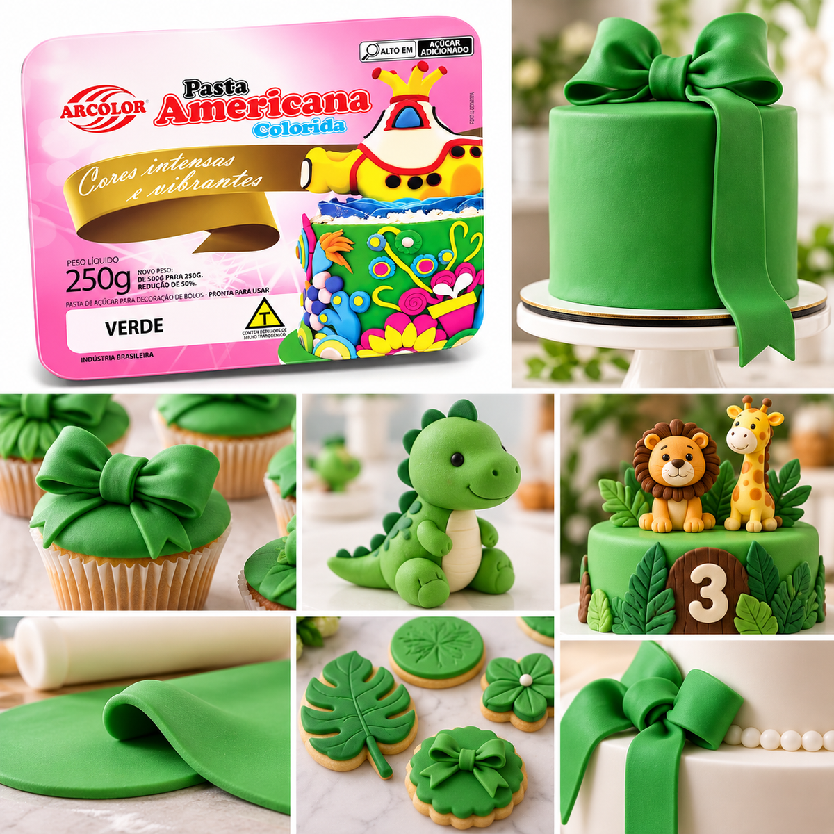Pasta Americana Verde -  250g - Arcolor