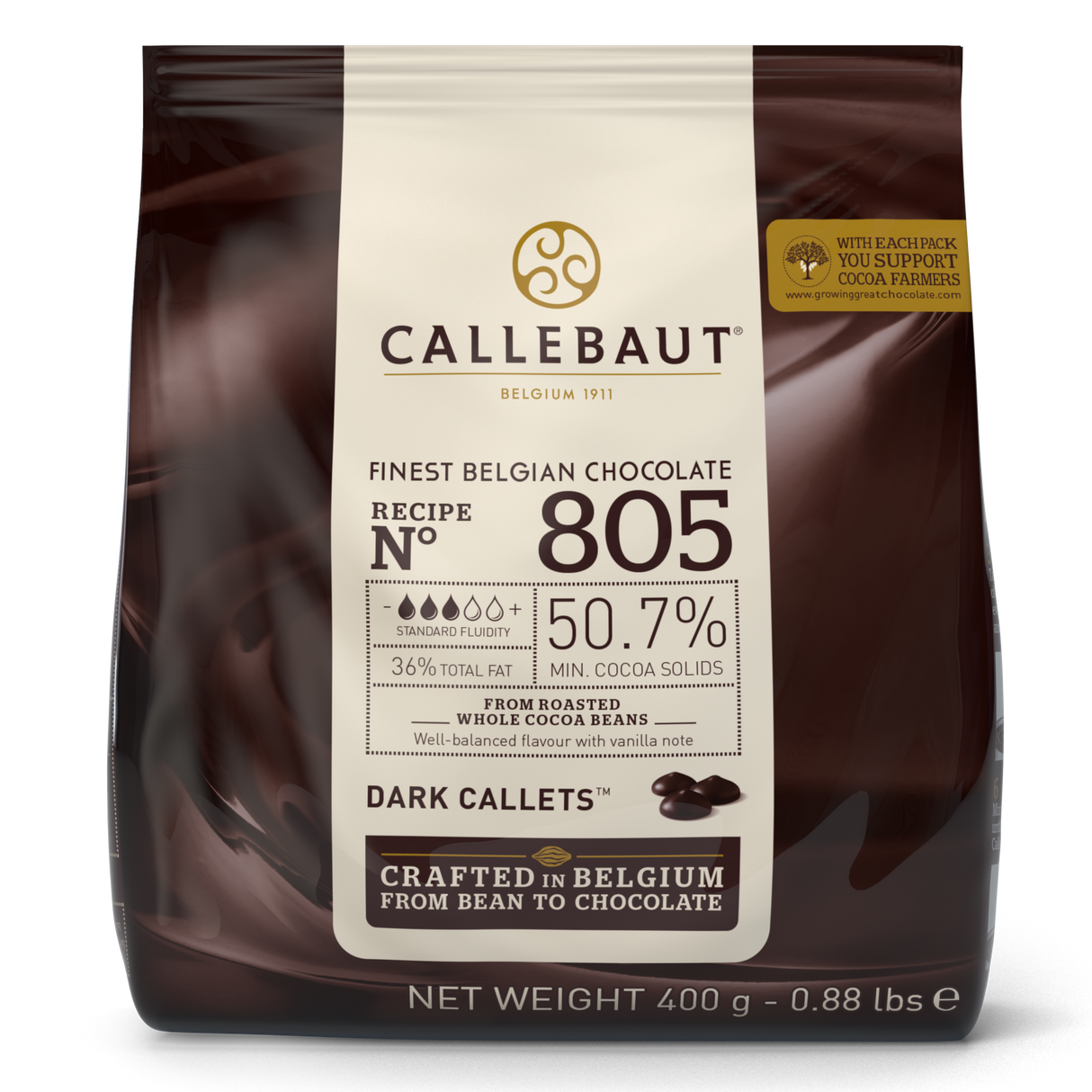 Chocolate Amargo 50,7% Callets 805 - 400g - Callebaut