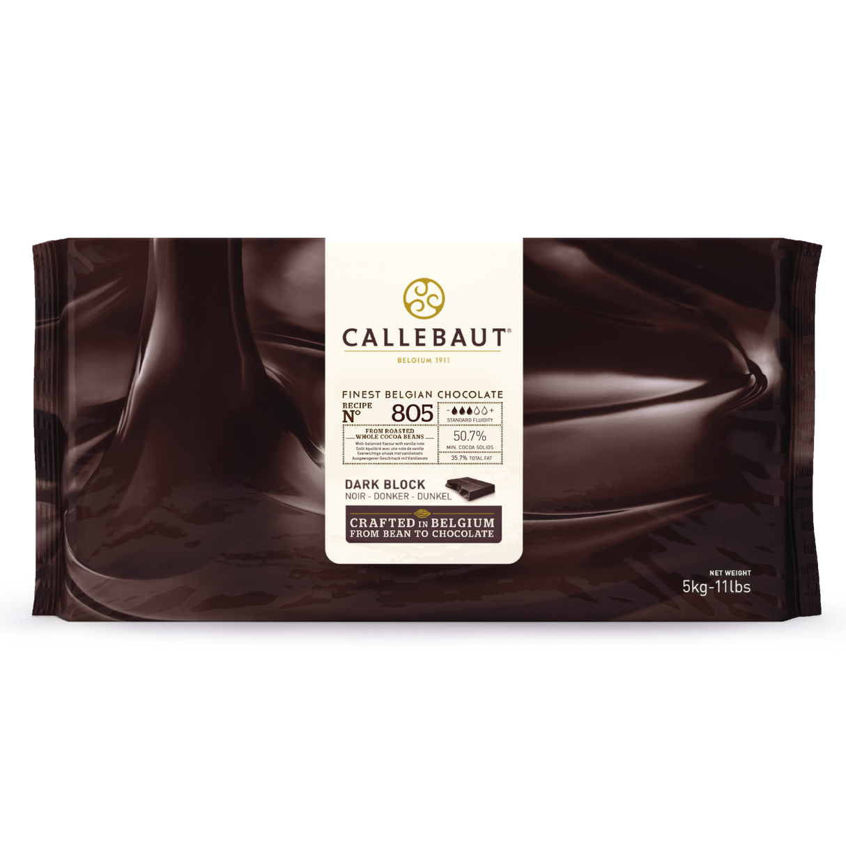 Chocolate Amargo 50,7% - 805 - Barra 5Kg - Callebaut
