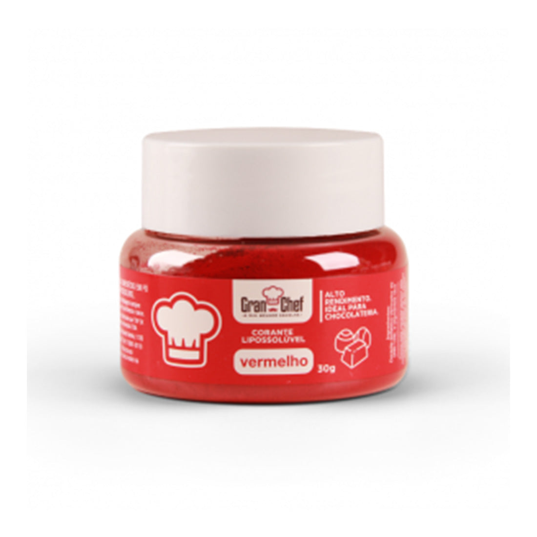 Corante Lipossolúvel Para Chocolate Vermelho 30G - Gran Chef