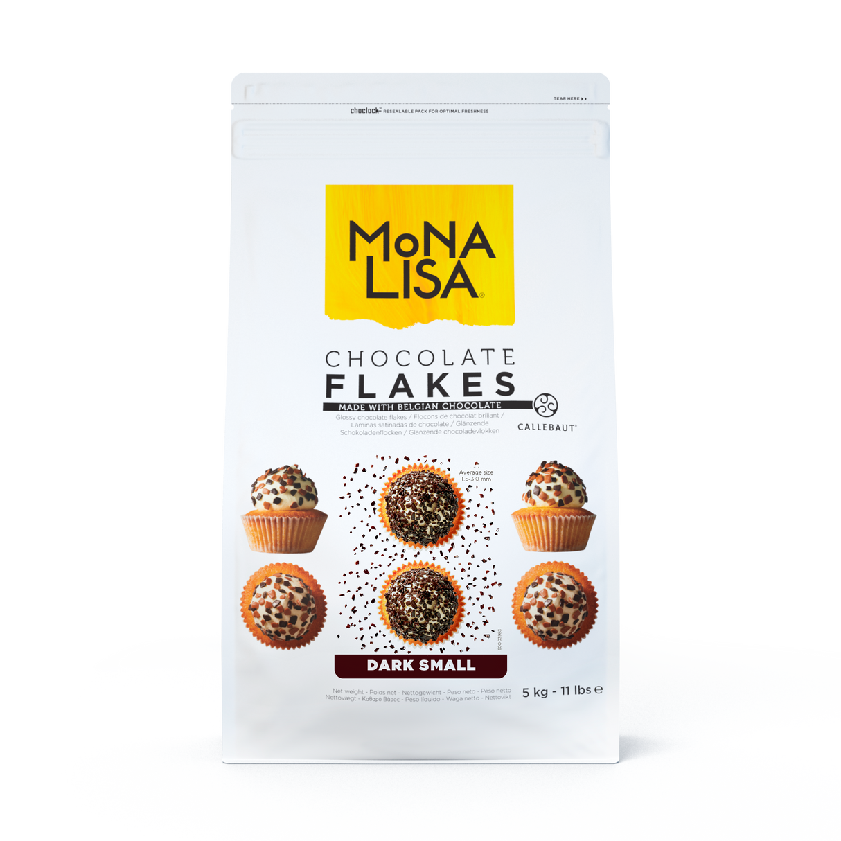 Flakes de Chocolate Amargo - Confeito Small/Pequeno - 5Kg - Mona Lisa
