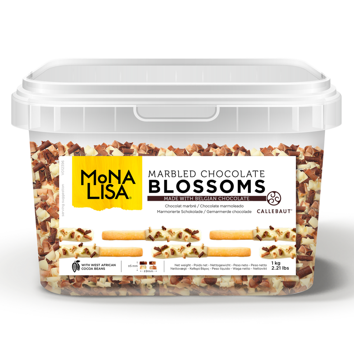 Blossoms de Chocolate Mesclado  'Marbled Blossoms' 1Kg - Mona Lisa