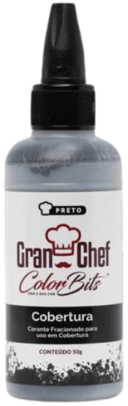 Color Bits Cobertura - Preto - 50g - Gran Chef