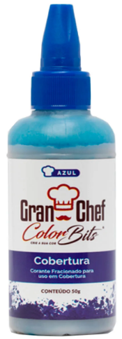 Color Bits Cobertura Chocolate - Azul 50g - Gran Chef