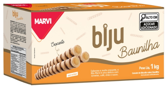 Canudo De Biju Baunilha 1Kg - Marvi