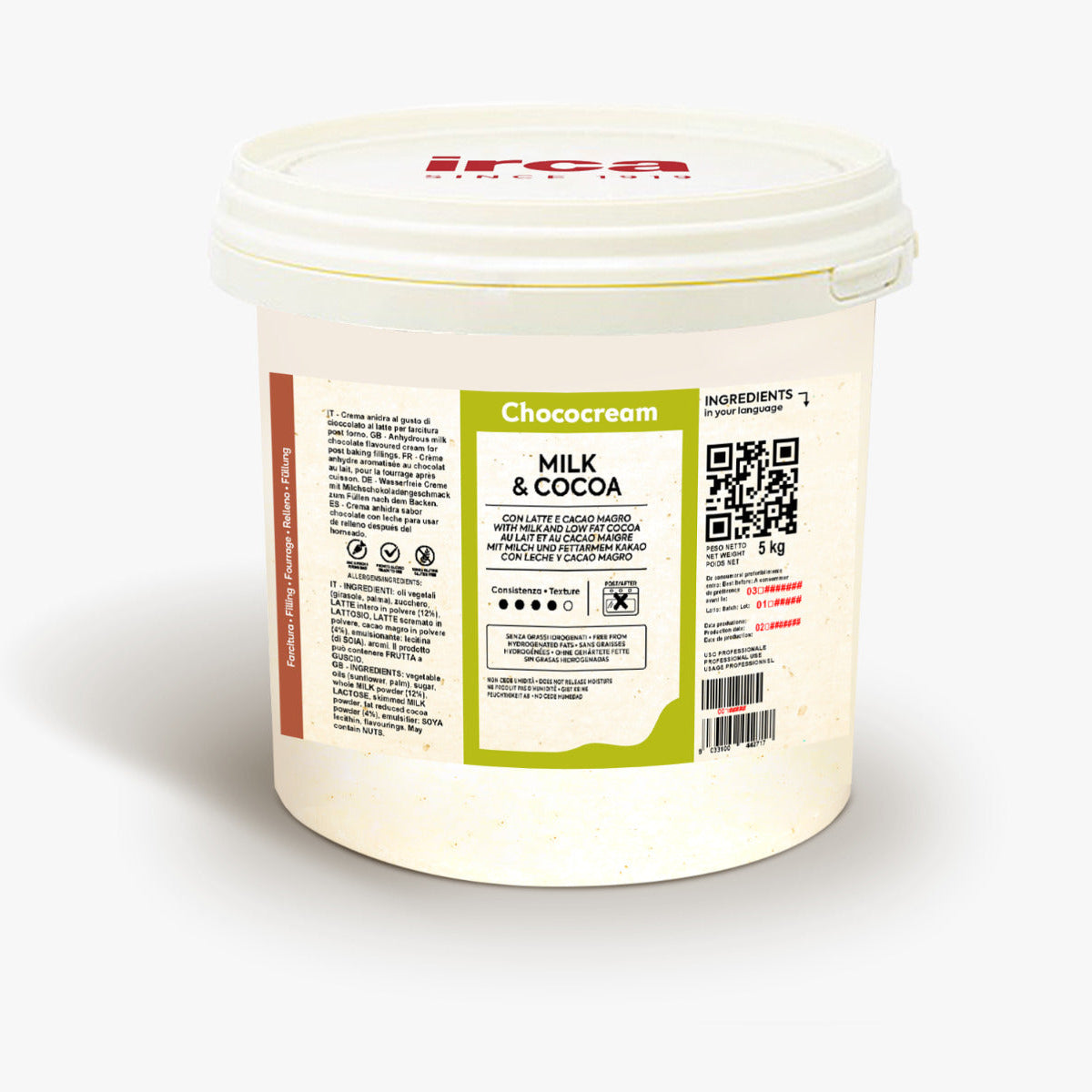 Recheio Chocolate ao Leite Chococream Milk Cocoa - 5kg - Irca