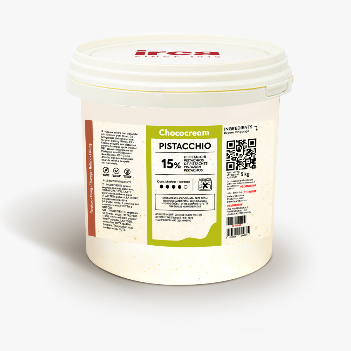 Recheio Pistache Chococream Pistacchio - 5kg - Irca